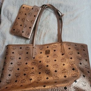 Rose Gold Mcm Tote